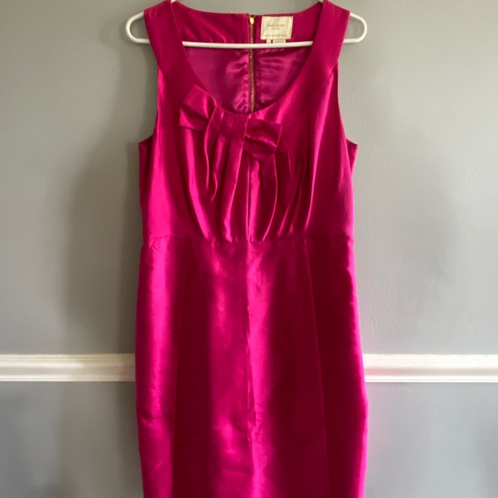 Kate Spade Fuchsia Bow-Front Prom Dress
